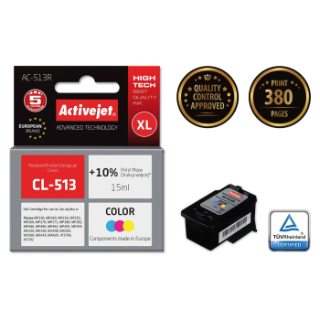 Activejet AC-513R Tusz (zamiennik Canon CL-513; Premium; 15 ml; kolor)-2