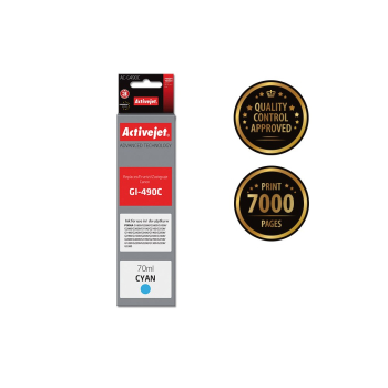 Activejet AC-G490C Tusz (zamiennik Canon GI-490C; Supreme; 70 ml; 7000 stron, niebieski)-2