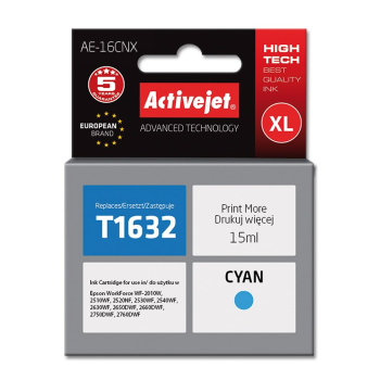 Activejet AE-16CNX Tusz (zamiennik Epson 16XL T1632; Supreme; 15 ml; niebieski)-1