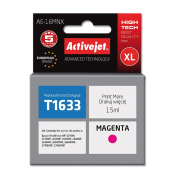Activejet AE-16MNX Tusz (zamiennik Epson 16XL T1633; Supreme; 15 ml; czerwony)-1