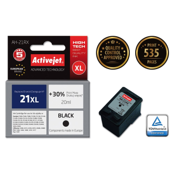 Activejet AH-21RX Tusz (zamiennik HP 21XL C9351A; Premium; 20 ml; czarny)-1