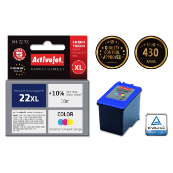 Activejet AH-22RX Tusz (zamiennik HP 22XL C9352A; Premium; 18 ml; kolor)-2