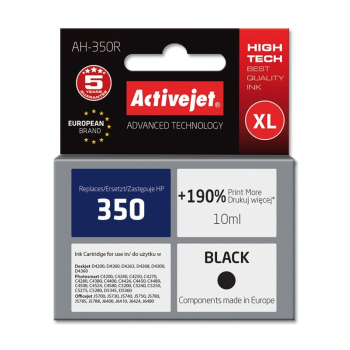 Activejet AH-350R Tusz (zamiennik HP 350 CB335EE; Premium; 10 ml; czarny)-1