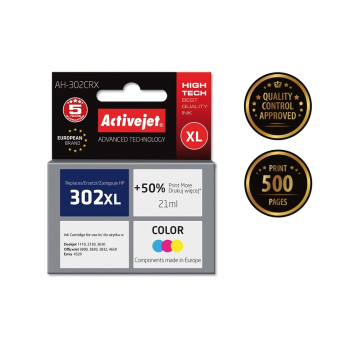 Activejet AH-302CRX Tusz (zamiennik HP 302XL F6U67AE; Premium; 21 ml; 500 stron, kolor)-2