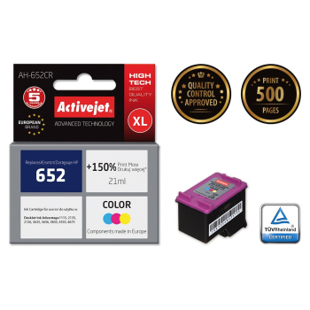 Activejet AH-652CR Tusz (zamiennik HP 652 F6V24AE; Premium; 21 ml; kolor)-2