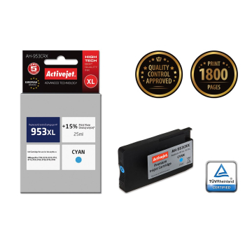 Activejet AH-953CRX Tusz (zamiennik HP 953XL F6U16AE; Premium; 25 ml; niebieski)-2