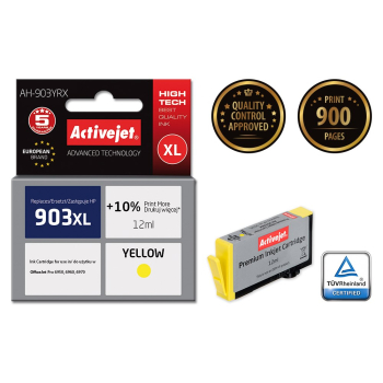 Activejet AH-903YRX Tusz (zamiennik HP 903XL T6M11AE; Premium; 12 ml; żółty)-2