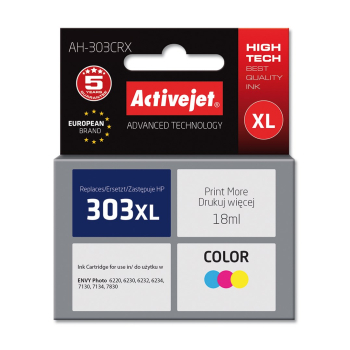 Activejet Tusz AH-303CRX (zamiennik HP 303XL T6N03AE; Premium; 18ml; kolor)-1