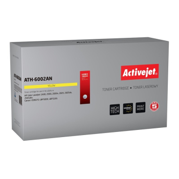 Toner Activejet ATH-6002AN (zamiennik HP 124A Q6002A, Canon CRG-707Y; Premium; 2000 stron; żółty)-1