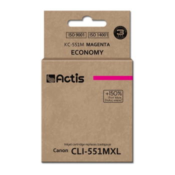 Tusz ACTIS KC-551M (zamiennik Canon CLI-551M; Standard; 12 ml; czerwony)-1