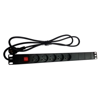 Listwa zasilająca A-LAN PZ051U (1,8m; kolor czarny)-1