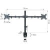 TECHLY PODWÓJNE RAMIĘ BIURKOWE 2X LED/LCD 13-27 CA-7