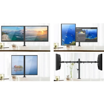 TECHLY PODWÓJNE RAMIĘ BIURKOWE 2X LED/LCD 13-27 CA-3