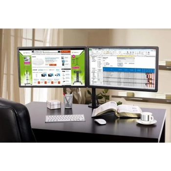 TECHLY PODWÓJNE RAMIĘ BIURKOWE 2X LED/LCD 13-27 CA-4