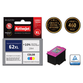 Activejet AH-62CRX Tusz (zamiennik HP 62XL C2P07AE; Premium; 18 ml; kolor)-2