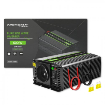 QOLTEC PRZETWORNICA NAPIĘCIA MONOLITH | 300W | 600W | 24V NA 230V | CZYSTY SINUS-2