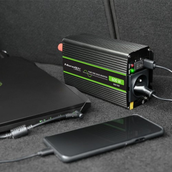 QOLTEC PRZETWORNICA NAPIĘCIA MONOLITH | 300W | 600W | 24V NA 230V | CZYSTY SINUS-3