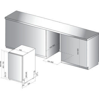 Zmywarka do zabudowy WHIRLPOOL WSIC 3M17-14