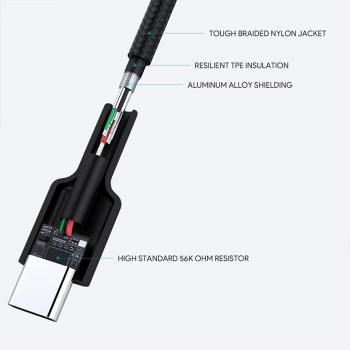 AUKEY CB-CA2 OEM KABEL USB-C QC 2M 3A 60W NYLON-4