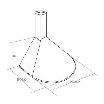 Okap kominowy AKPO WK-5 RONDO TURBO 60 BIAŁY (159,7 m3/h; 600mm; kolor biały)-4