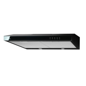 Okap podszafkowy AKPO WK-7 K GLASS 50 CZARNY/CZARNE SZKŁO (50 cm szer., kolor czarny, front czarne szkło)-1
