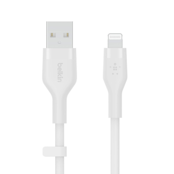 BELKIN KABEL USB-A - LIGHTNING SILICONE 2M BIAŁY-1