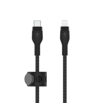 BELKIN KABEL USB-C - LTG OPLOT SILICONE 2M CZARNY-1