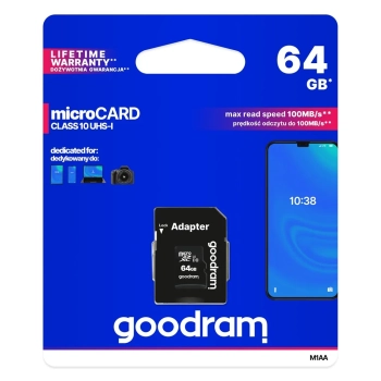 Karta pamięci GoodRam M1AA-0640R12 (64GB; Class 10; + adapter)-3