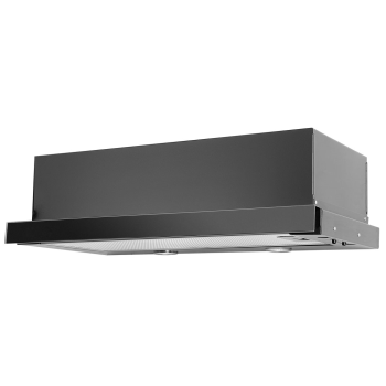 Okap teleskopowy CIARKO SL-SG 60 Czarny (600mm; kolor czarny, front czarne szkło)-1