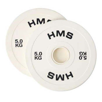 Talerz olimpijski Bumper 2x5kg Biały HMS CBRS50-1