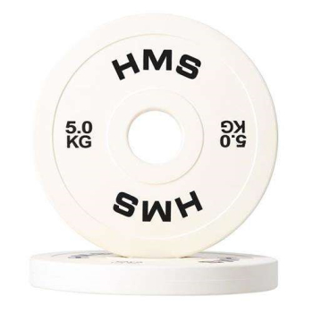 Talerz olimpijski Bumper 2x5kg Biały HMS CBRS50-2
