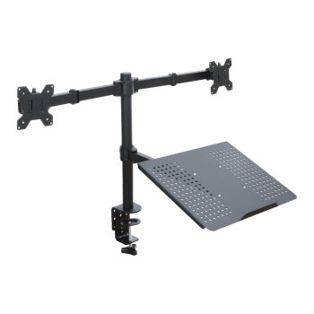 Uchwyt biurkowy do 2 monitorów LED/LCD 13-27" + notebooka L-25 ART-1