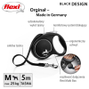 Smycz flexi automatyczna Black Design M taśma 5 m - dla psa do 25 kg, kolor srebrny