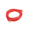PATCHCORD KAT.6 UTP 3M CZERWONY FLUKE PASSED LANBERG 10-PACK