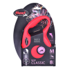 Smycz flexi automatyczna New Classic M linka 8 m - dla psa do 20 kg, kolor czerwony