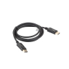 Kabel Lanberg  CA-DPDP-10CC-0018-BK (DisplayPort Męski - DisplayPort Męski; 1,8m; czarny)