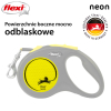 Smycz flexi automatyczna New Neon S taśma 5 m - dla psa do 15 kg, kolor żółty