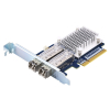 Qnap QXP-16G2FC, 2x 16Gb Gen 5 Fibre Channel card with SFP+ transceivers(2x 16Gb LC SR), PCIe Gen3 x8, Low profile, up to 125 meters , supported on Qn