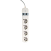 Gembird TSL-PS-S4U-01-W inteligentna listwa zasilająca 4 x gniazdo sieciowe Typu E 1,5 m 3 3880 W Biały