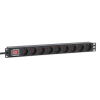 Intellinet 715133 rozdzielacz zasilania PDU 9 x gniazdo sieciowe 1U Czarny