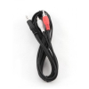 Kabel GEMBIRD CCA-458-2.5M (2x Cinch M - Mini Jack M; 2,5m; kolor czarny)