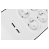 Listwa zasilająca Belkin Power Surge 6-PORT + 2xUSB-A 2.4A 650J 2m Grey/White