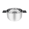 Resto Kitchenware Anser 4,4 l Okrągły Czarny, Stal nierdzewna