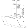 Okap MAAN Vertical Glass 60 czarny