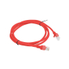 PATCHCORD KAT.5E UTP 1.5M CZERWONY FLUKE PASSED LANBERG 10-PACK