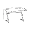 Biurko gamingowe nano RS RS120 (1200mm x 600 mm x 750mm)