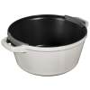 Zestaw 3 naczyń żeliwnych z pokrywką STAUB 40508-388-0 - biała trufla 24 cm