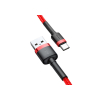Kabel Baseus Cafule CATKLF-A09 (USB 2.0 - USB typu C ; 0,50m; kolor czerwony)