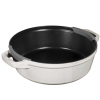 Zestaw 3 naczyń żeliwnych z pokrywką STAUB 40508-388-0 - biała trufla 24 cm