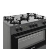 Kuchnia gazowo-elektryczna Ravanson KWGE-K90 GLASS black